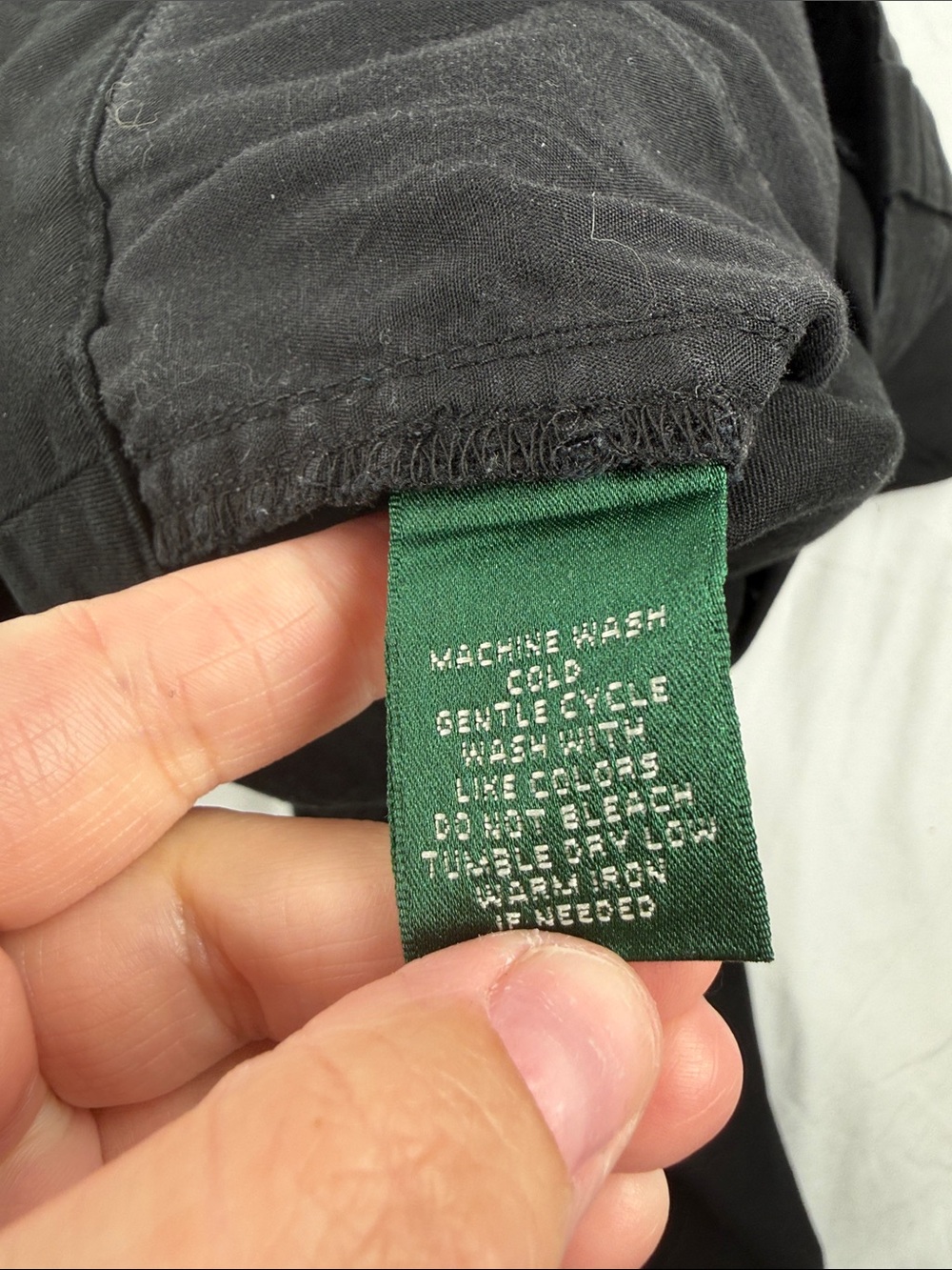 Lauren Ralph Lauren Active Black Cropped Ankle Pants L-RL Green Label - Picture 6 of 6